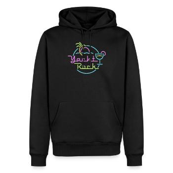Yacht Rock - Sweat à capuche Premium bio Homme - noir - Devant - Nico (187cm)