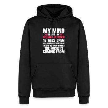 Internet - Sweat à capuche Premium bio Homme - noir - Devant - Nico (187cm)