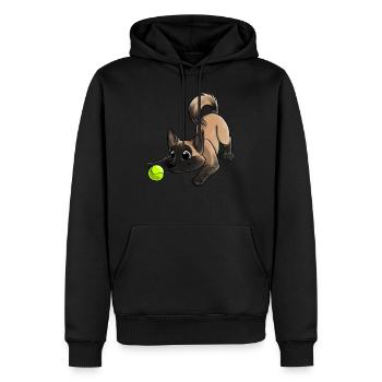 The cutest Malinois - Men’s Premium Organic Hoodie - black - Front - Nico (187cm)