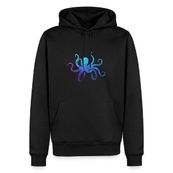 Krake Octopus Polygon Geometrisch Art Natur - Männer Premium Bio Hoodie - Schwarz - Vorne - Nico (187cm)