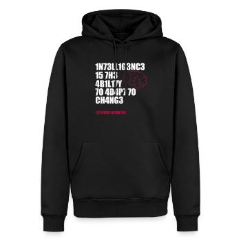 Wissenschaft Intelligenz - Männer Premium Bio Hoodie - Schwarz - Vorne - Nico (187cm)