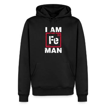 Fer de chimie - Sweat à capuche Premium bio Homme - noir - Devant - Nico (187cm)