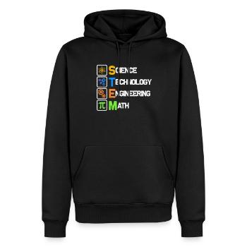 Wissenschaft - Männer Premium Bio Hoodie - Schwarz - Vorne - Nico (187cm)