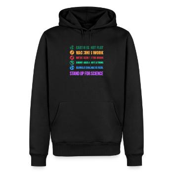 Scientifique scientifique nerd chimie cadeau - Sweat à capuche Premium bio Homme - noir - Devant - Nico (187cm)