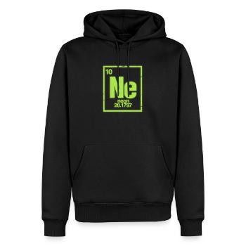 Neon Chemie - Männer Premium Bio Hoodie - Schwarz - Vorne - Nico (187cm)