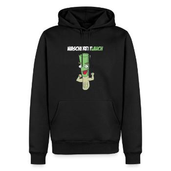 Waschbrett Lauch Sixpack Muskeln Gym Fitness - Männer Premium Bio Hoodie - Schwarz - Vorne - Nico (187cm)