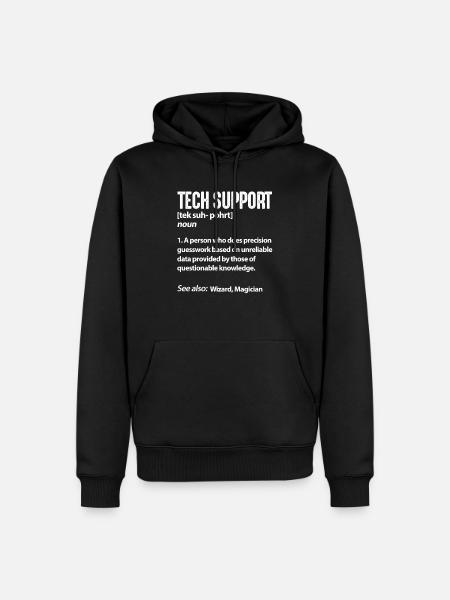 Support technique programmeur informatique - Herre Premium økologisk hoodie - sort