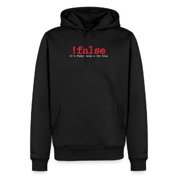 programmeur - Sweat à capuche Premium bio Homme - noir - Devant - Nico (187cm)