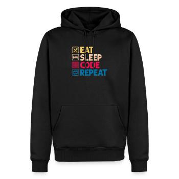 Programmierer - Männer Premium Bio Hoodie - Schwarz - Vorne - Nico (187cm)