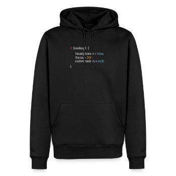 Coder Programmierer Code Nerd Informatik Geschenk - Männer Premium Bio Hoodie - Schwarz - Vorne - Nico (187cm)