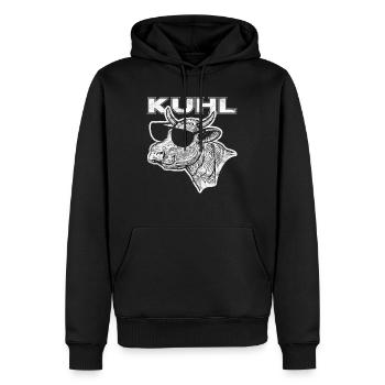 Kuhl die coole Kuh - Landwirt Geschenk - Männer Premium Bio Hoodie - Schwarz - Vorne - Nico (187cm)