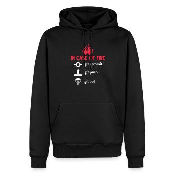 programmer - Men’s Premium Organic Hoodie - black - Front - Nico (187cm)