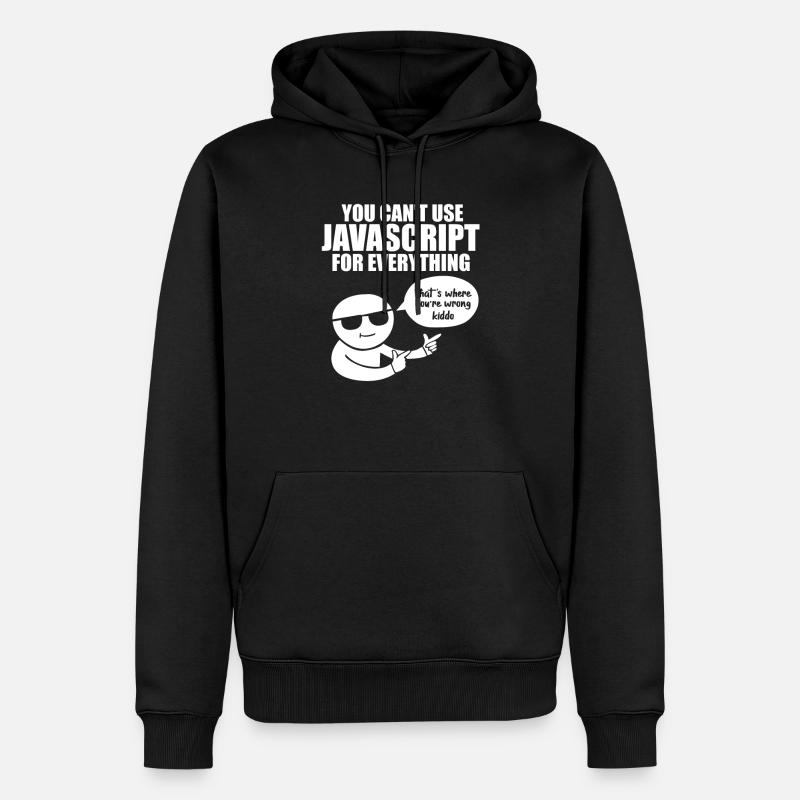 Programmeur Javascript - Sweat à capuche Premium bio Homme - noir