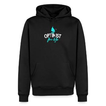 Sailing - Optimist For Life Design for sailors - Men’s Premium Organic Hoodie - black - Front - Nico (187cm)