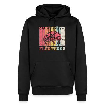 Coccinelle Murmure cadeau - Sweat à capuche Premium bio Homme - noir - Devant - Nico (187cm)