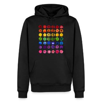 Fleurs fleurs fleurs fleurs de printemps cadeau - Sweat à capuche Premium bio Homme - noir - Devant - Nico (187cm)