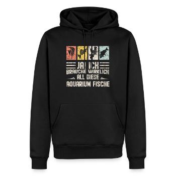 Aquarium Fisch Aquarianer - Männer Premium Bio Hoodie - Schwarz - Vorne - Nico (187cm)
