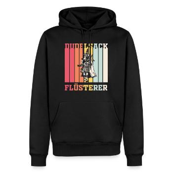 Dudelsack Flüsterer Sackpfeifer - Männer Premium Bio Hoodie - Schwarz - Vorne - Nico (187cm)