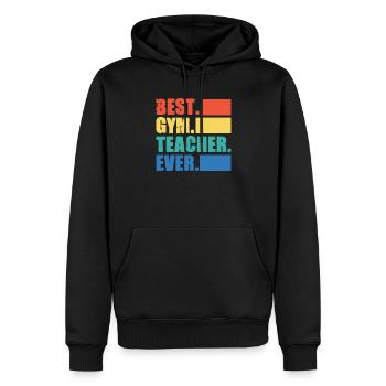 Entraîneur de fitness - Sweat à capuche Premium bio Homme - noir - Devant - Nico (187cm)
