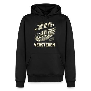 Wenn du keine Besitzt wirst du es nie verstehen - Männer Premium Bio Hoodie - Schwarz - Vorne - Nico (187cm)