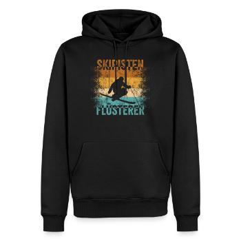 Skipisten Flüsterer Geschenk - Männer Premium Bio Hoodie - Schwarz - Vorne - Nico (187cm)
