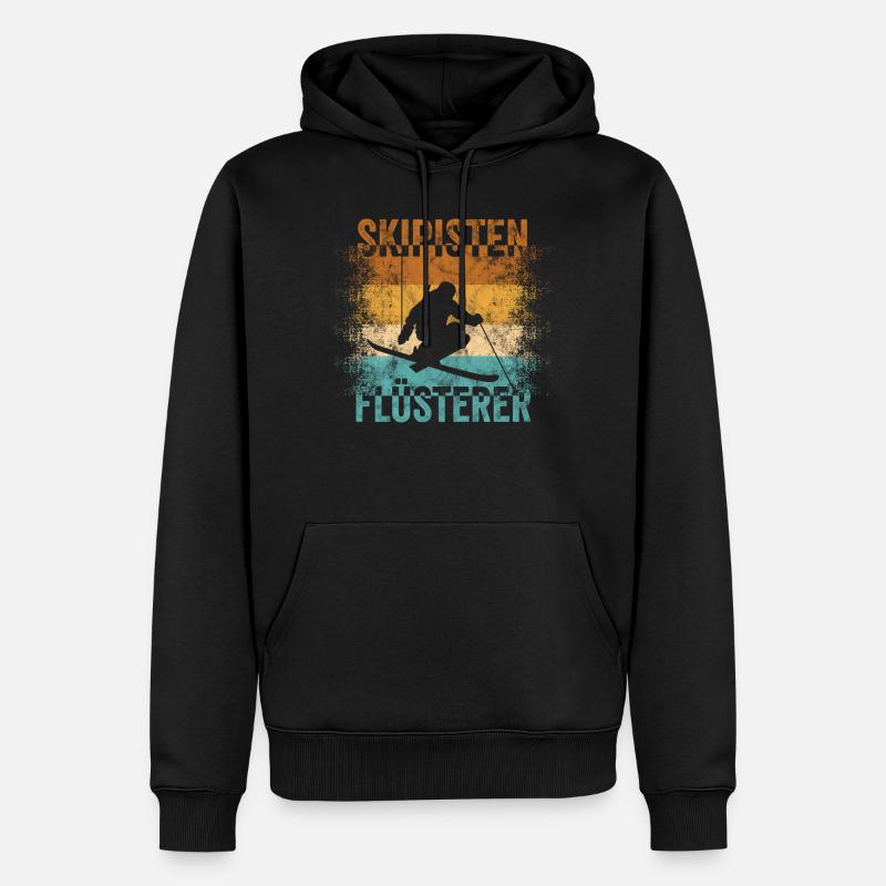 Skipisten Flüsterer Geschenk - Männer Premium Bio Hoodie - Schwarz
