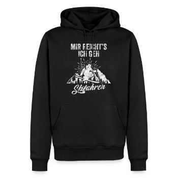Skifahren Skifahrer Skigebiet & Berge - Männer Premium Bio Hoodie - Schwarz - Vorne - Nico (187cm)