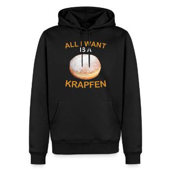 Krapfen Fan - Männer Premium Bio Hoodie - Schwarz - Vorne - Nico (187cm)