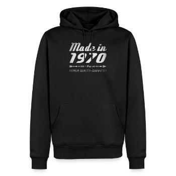 Made In 1970 Birthday Gift 52 Years Retro - Men’s Premium Organic Hoodie - black - Front - Nico (187cm)