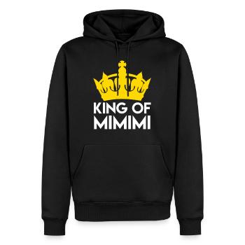 King Of Mimimi Statement Ironie Spruch - Männer Premium Bio Hoodie - Schwarz - Vorne - Nico (187cm)
