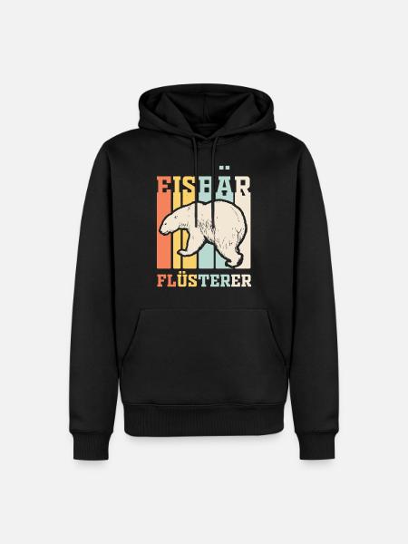 Eisbär Flüsterer - Männer Premium Bio Hoodie - Schwarz