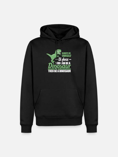 dinosaurus - Mannen Premium Bio hoodie - zwart