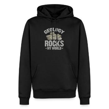 Geologie Geologe Geologin Gestein Steine Geschenk - Männer Premium Bio Hoodie - Schwarz - Vorne - Nico (187cm)