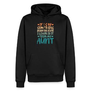 Tante Nichte Neffe - Männer Premium Bio Hoodie - Schwarz - Vorne - Nico (187cm)