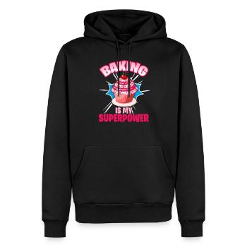 Backen Bäckerin Kuchen Gebäck Cupcake Geschenk - Männer Premium Bio Hoodie - Schwarz - Vorne - Nico (187cm)