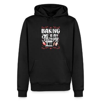 Cuire boulanger gâteau boulangerie boulanger cadeau - Sweat à capuche Premium bio Homme - noir - Devant - Nico (187cm)