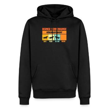 Berner Sennenhund - Männer Premium Bio Hoodie - Schwarz - Vorne - Nico (187cm)