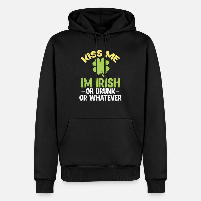 St Patricks Day - Sweat à capuche Premium bio Homme - noir