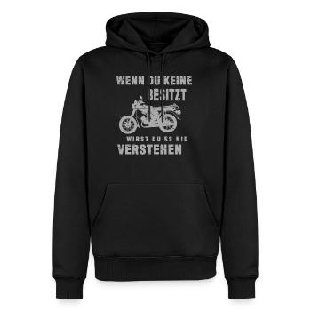 Ostmoped, 50ccm S51 Simmi Wenn du keine Besitzt .. - Männer Premium Bio Hoodie - Schwarz - Vorne - Nico (187cm)