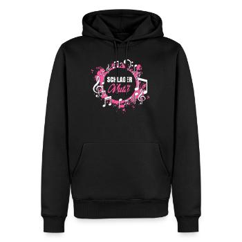 Schlagermutti, Schlager, Stars, Party, Apres Ski - Männer Premium Bio Hoodie - Schwarz - Vorne - Nico (187cm)