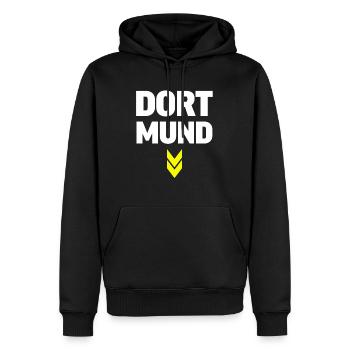 Dort Mund Lustig Spaß Karneval Fasching Versaut - Männer Premium Bio Hoodie - Schwarz - Vorne - Nico (187cm)