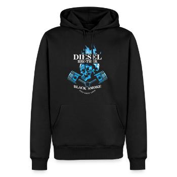 Diesel Brother Black Smoke, Fast Dirty Loud - Sweat à capuche Premium bio Homme - noir - Devant - Nico (187cm)