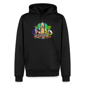 Illuminati Alien Conspiracy - Sweat à capuche Premium bio Homme - noir - Devant - Nico (187cm)