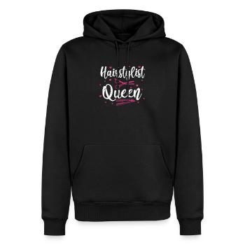 Friseurin - Männer Premium Bio Hoodie - Schwarz - Vorne - Nico (187cm)