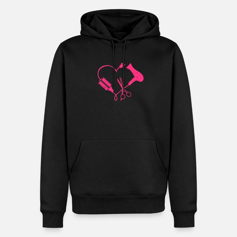 Coiffeur coiffeur coiffeur coiffure coiffeur cadeau - Sweat à capuche Premium bio Homme - noir