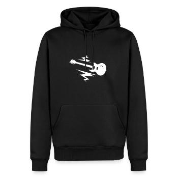 Guitar - Guitar / E-Guitar / Heavy Metal - Men’s Premium Organic Hoodie - black - Front - Nico (187cm)