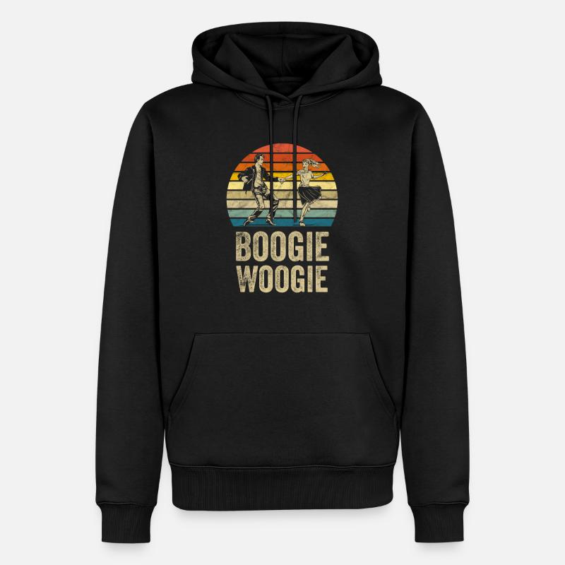 Boogie Woogie - Männer Premium Bio Hoodie - Schwarz