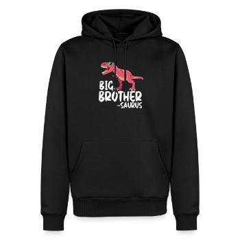 Grand frère - Sweat à capuche Premium bio Homme - noir - Devant - Nico (187cm)