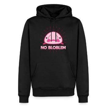 Blobfisch No Bloblem motif drôle et cadeau - Sweat à capuche Premium bio Homme - noir - Devant - Nico (187cm)