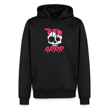 Piratin Pirat Totenkopf Piraten Mädchen Geschenk - Männer Premium Bio Hoodie - Schwarz - Vorne - Nico (187cm)